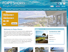 Tablet Screenshot of poipushorescondominiums.com